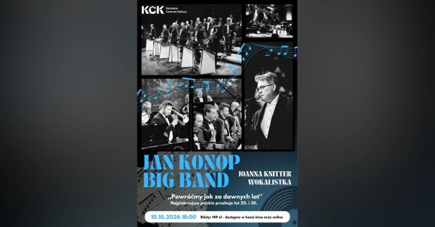 W Kartuzach koncert Jana Konop BIG BAND, zaplanowany na 10 października 2026 r., odbędzie się 4 lutego 2027 r. Miejsce i godziny rozpoczęcia pozostają bez zmian.